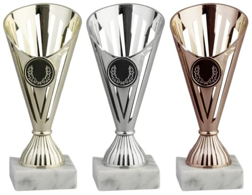 Hole Gadget Tris di Premiazioni Personalizzate Coppe e Trofei Sportivi con Targhetta Inclusa Premio per Tutti Gli Sport e Riconoscimento o Fantacalcio