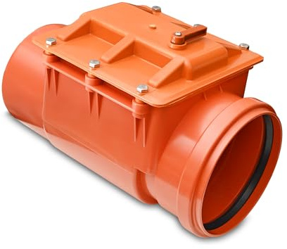 MD Technic Rückstauklappen DN 250 – PVC Rückstauverschluss mit EPDM-Dichtung, zuverlässiger Rückfluss- und Rückstauschutz