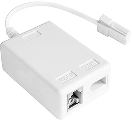 BT Telephone Splitters ADSL Filter with Cable and RJ11 Connection Adapter, ADSL Microfilter BT Plug/Socket Internet and Telephone Socket Splitter Cable for WiFi Sky EE Vodafone Plusnet Broadband Phone