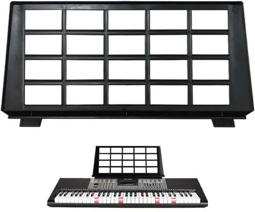 Tischnotenständer, 17x8 verstellbarer Keyboard-Notenständer, stabiler, praktischer und tragbarer Kunststoff für Heimschulen, Orchester, Chöre, Schwarz