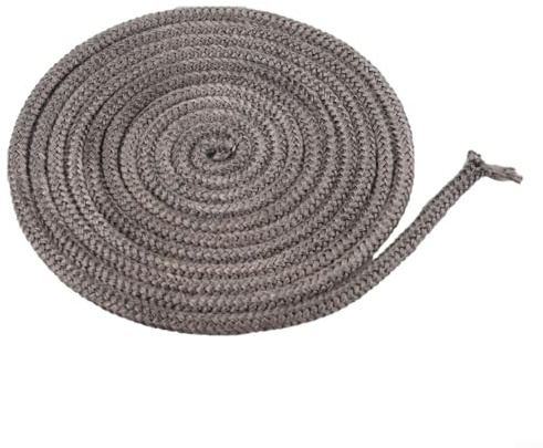 Guarnizione in fibra di vetro per porta della stufa, 9 mm x 3 m, per stufe a legna, porte per bruciatori a legna, cavo di ricambio grigio scuro per camini e caldaie