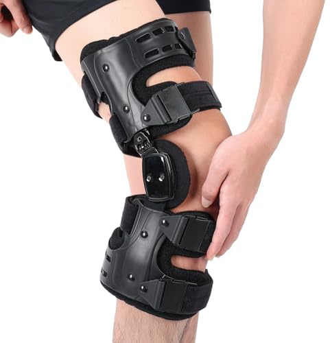 Voinnokal OA Unloader Knieorthose für Arthrose, Verstellbare Kniegelenkstütze zur Entlastung bei Gonarthrose & Knochen-auf-Knochen Schmerzen, Mediale & Laterale Kniebandage (Rechts)
