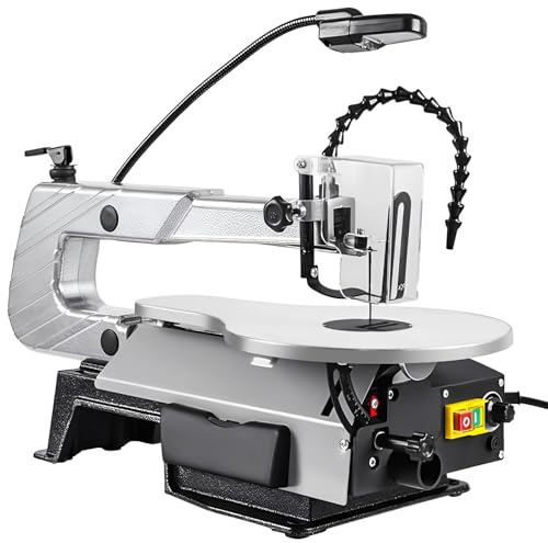 Sega Da Traforo Multifunzionale A Velocità Variabile Con Tavolo Inclinabile E Luce Da Lavoro, Macchina Da Taglio Elettrica Per Legno Di Precisione Per Progetti Di Lavorazione Del Legno