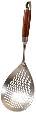Cuchara De Acero Inoxidable Para Espumadera – De Cocina Con Mango Largo De 16.61 Pulgadas, Herramienta De Cocina Para Espumadera, Pasta, Fideos, Albóndigas, Wonton, Olla Caliente, Cuchara Para