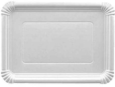 Papstar 250 Teller, Pappe 'Pure' eckig 21,5 cm x 29 cm Weiss