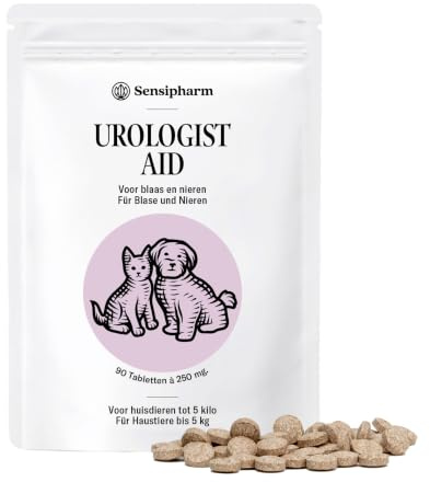 Urologist Aid 250 mg Katze & Hund - bei empfindlichen Harnwegen - 90 Tabl. | Blase und normales Harnmilieu, bei häufigem Absetzen kleiner Mengen, für Tiere bis 5 kg, TCM-Kräuter
