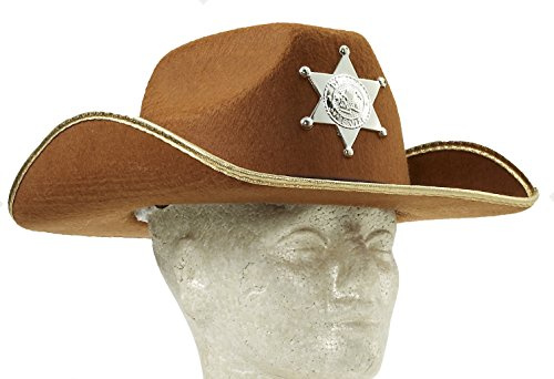 Rubies Cowboy Hat with Badge for Kids, Boy's No Size