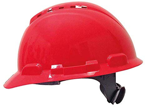 3M Hard Hat, Ratchet, Ventilated, Red, H-700N-RD