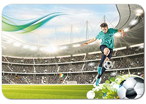 ROTH Schreibtischunterlage - Fußballstar, 59 x 39 cm mit Anti-Rutsch-Beschichtung - Fußball Tischmatte