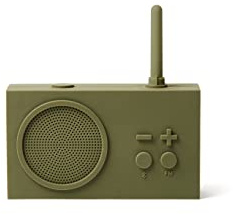 Lexon TYKHO 3 Tragbarer Bluetooth Lautsprecher mit FM Radio, Wasserdicht und Wiederaufladbarer Akku - Kakhi