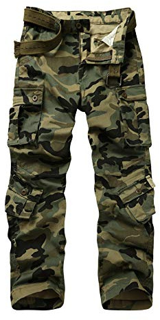 Pantalon cargo de combat pour homme Motif camouflage militaire #7533 B-Camo-32
