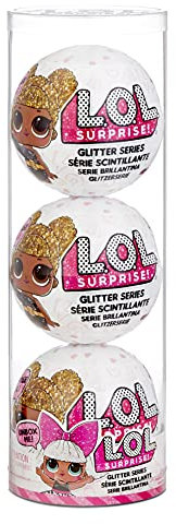 L.O.L. Surprise! LOL Surprise Glitter Paquete Exclusivo de 3 muñecas, Serie 4, Surtido - con más de 20 sorpresas Que Incluyen Outfit, Accesorios y más - para coleccionar - Edad: 4+ años