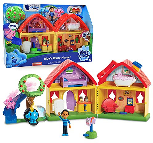 Famosa - Blue´s House Playset de Las Pistas de Blue, Casita de Juguete para muñecos de la Serie de Dibujos, con Accesorios y Figuras de los protagonistas, (BLU09000)