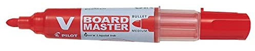 Pilot Begreen V-Board Master Whiteboard Marker Bullet Tip 2.3mm Line Red (Pack 10)