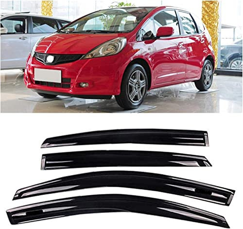 DIOTTI 4 Piezas Deflector Ventana Lateral para Fit 2011, Visera Ventana Lateral Coche Toldos Ventilación Visera Ventana Lateral