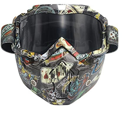Bike Motocross Goggles,Motorradbrillen Motorrad-Goggles Motocross-Gläser mit Maske Skibrille Männer Frauen Moto Motorrad Schmutz-Bike atv (Color : 02)