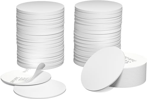 50 Pieces NFC Tags NTAG215 NFC 215 Tags Blank NFC Coins White NFC Stickers Cards with Adhesive Back, Compatible with TagMo and NFC Enabled Devices