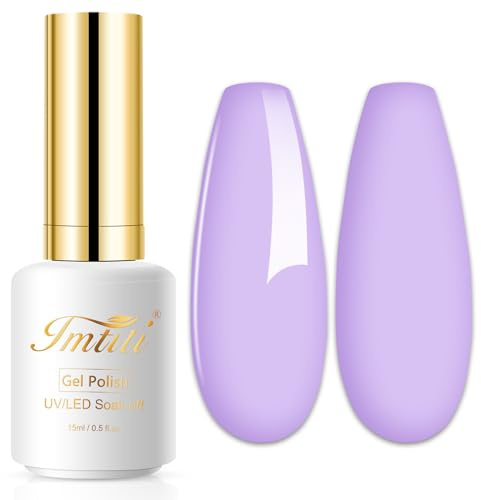 Imtiti Pastell Lila UV Gel Nagellack, 1 Pcs 15ML Soak Off Led gel Nail Polish Frühling Sommer Gel nagellack DIY Nagel Kunst Starter Maniküre Salon Gellack Kit
