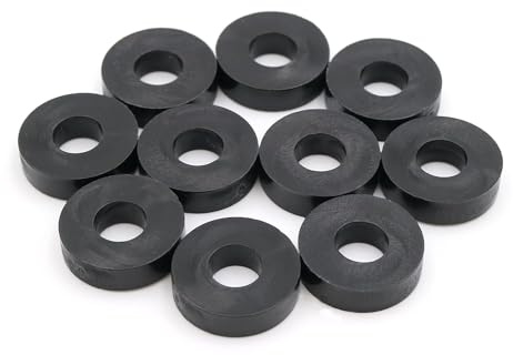 Design61 10x Distanzstücke Distanzhülsen Unterlegscheiben L 5mm x Ø 15/6 mm M6 Rund HD-Polyethylen