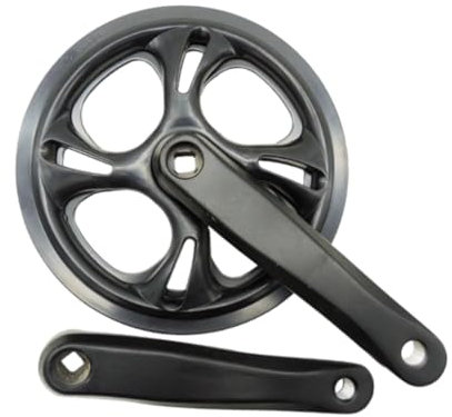 JISADER Fahrrad-Kurbelarm-Set, 165 mm Kurbelgarnitur, Single Speed, Aluminium, Kurbelgarnitur, Fahrradzubehör
