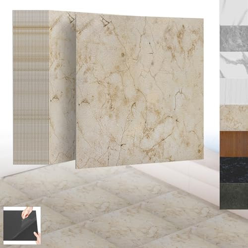 XINZI Pavimento in PVC autoadesivo, piastrelle in vinile autoadesive, piastrelle per pavimento in vinile con effetto legno, 27 piastrelle adesive in vinile per pavimento 2,51m² per cucina soggiorno