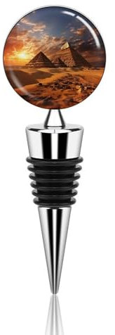Egyptian Pyramids Bottle Stopper Beverage Bottle Sealer Reusable Wine Stopper Personalised Champagne Stopper Unique Wine Bottle Corks Keep Fresh Suitable for Standard