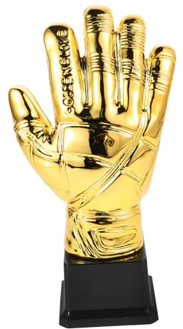 BIUDECO Coppa Guanti d’Oro Calcio Portiere, Premio Plastica, Oro | Riconoscimento per Tornei Amatoriali e Partite, Design Unico, Simbolo di Eccellenza, da Esporre