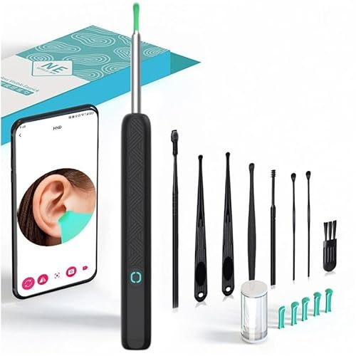 PHARMALUXE Otoscopio, Ear Wax Remover, Otoscopio Limpiador de Oídos, Endoscopio Limpia Oidos, Limpiador de Oidos Cera con Camara, Limpia Oidos Cera Adultos, Oidos Limpieza, Limpia Oidos con Camara