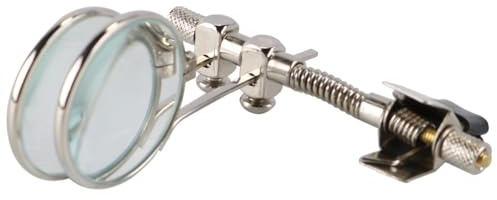 Nicear Loupe à clipser pour monture de lunettes, grossissement x5 avec double lentille pour horlogers, bijoutiers et réparateurs de lunettes, rembourrage en caoutchouc réglable