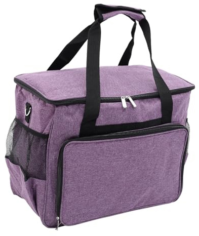 KONTONTY Portabler Nähmaschinenkoffer Aus Wasserabweisendem Material Aufbewahrungstasche Für Nähmaschinen Nähtasche Mit Gepolsterten Seitenwänden Und Boden