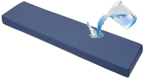 ZZDZW Cuscino Impermeabile per Panca Esterna Grande,Cuscini per Panca Personalizzato,Rimovibile Antiscivolo,per Esterno/Interno,Giardino,Sala da Pranzo,Patio, Altalena Cuscino(Navy Blue,100x35 cm)