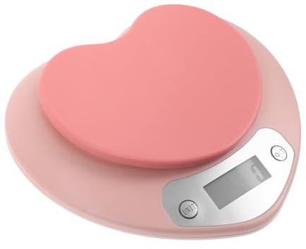 Warmhm 1 Pezzo Bilancia Elettronica Portatile Alta Precisione con Display LED per e Alimentazione Sana Rosa