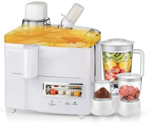 Juicer Máquinas, exprimidor de Prensa fría de 4 en 1, Extractor de Jugo de cítricos eléctrico de 800 W, 1,8L Fabricante de Batidos portátiles para Frutas y Verduras Enteras, Alto Rendimiento de Jugo