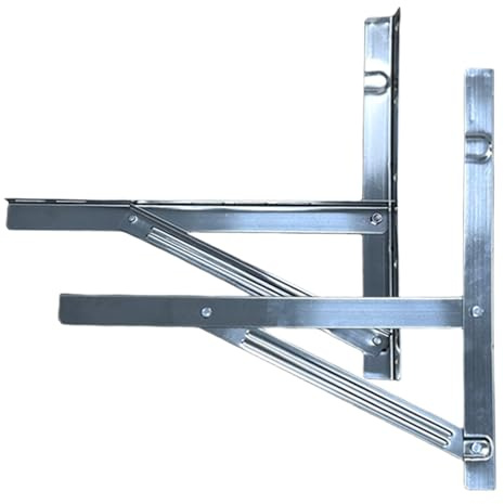 Support De Fenêtre Pour Climatiseur - Accessoires Pour Console Murale - Structure En Acier Inoxydable Design Gain De Place Pour Étagères Balcons Terrasses
