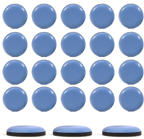 JYNXOR 20Pezzi Feltrini Teflon, Scivoli per Mobili, Piedini per Mobili Autoadesivo in Teflon, Scivoli per Mobili, per Mobili Pesanti scivoli per tappeti, per Mobili Pesanti Feltrini per Sedie Rotondi