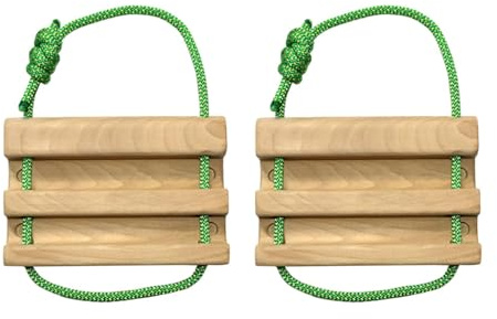 Tragbares Hangboard zum Klettern mit Seil, Griffbrett aus Holz für Griffstärke, Handgelenk- und Unterarmtraining für Zuhause, Bouldern, Fitnessstudio, 2 Stück