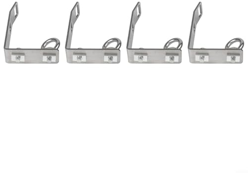 Zilimontt 304 Stainless Steel Roof Rack Load Stops for for T-Slot Cross for for Bars, 4-Pack Replacement Accessories for for Roof Rack Systems, Secure Cargo Transport of Ladders,