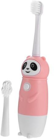 Cepillo de Dientes Eléctrico Infantil para Niños y Bebés, Rosa Ipx7 | Pp, 1 Juego, Limpieza Profunda y Suave, Protege Esmalte y Encías, Batería Aaa No Incluida