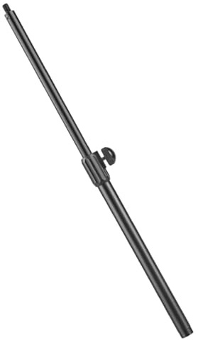 BESPORTBLE Black Iron Microphone Arm with 3/8 Inch Screw Head Adapter, Easy to Operate and Install Telescopic Boom Pole Extension for Desktop Mic Stands and Podcasting