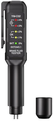 Probador De Líquido Frenos Portátil Compatible Con Pluma Detección Aceite DOT 3 0/5 1 Con Indicadores Herramienta Diagnóstico Monitores Condición Frenos