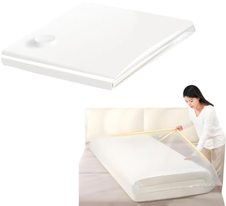 Large Vacuum Storage Bags, 100x220cm Mattress Vacuum Storage Bag, Reusable Space Saver Bags Waterproof Sealable Vacuum Seal Mattress Bag for Mattresses Quilt Moving Shipping Storage