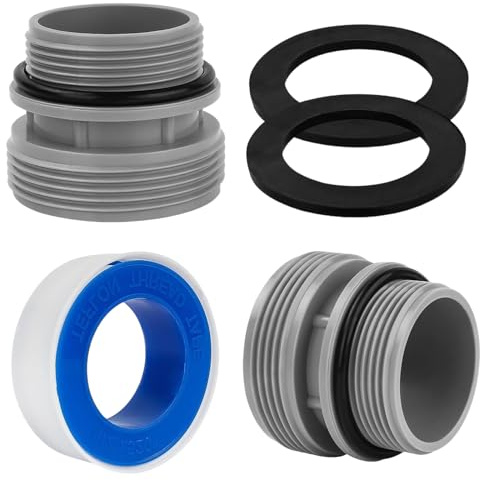 YEAMLTE Adaptadores Manguera Piscina Set de 2 4560 Adaptador Bombas Piscina 40 mm a 1 1/2 Pulgadas Accesorios Conectores para Tubo Piscinas Compatible con Intex y Coleman
