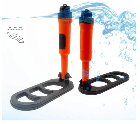 Détecteur de métaux étanche Version pliable Bobine d'impulsions sous-marine balayage de pinpointer(Orange Black)