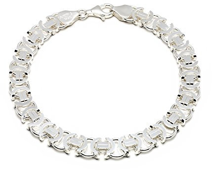 925 Silberarmband: Königarmband flach Silber 8,5mm 22cm - KAFL-85-22