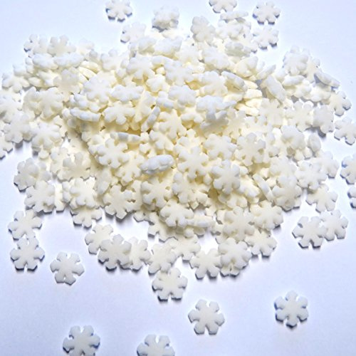 50g Schneeflocken aus Zucker - Weihnachtsdeko Schnee Flocken - Eiskristalle - Snow Flakes - Snowflakes -