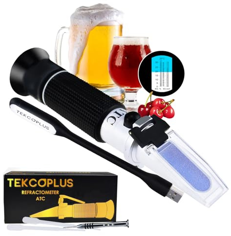Brix Beer Wort & Wine Rifrattometro ATC Dual Scale 1.000-1.120 & Brix 0-32%