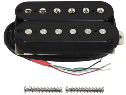 FLEOR Alnico 5 klassischer Ton Humbucker-Tonabnehmer Hals-Tonabnehmer für E-Gitarre, schwarz