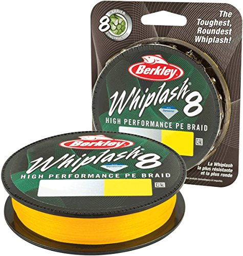 Berkley Whiplash 8 geflochtene Angelschnur – 100 % Dyneema 8-faches Geflecht für Salzwasser- und Süßwasserangeln