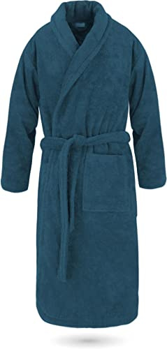 normani Luxus Bademantel | Saunamantel Flee 450 g/sm aus 100% Baumwolle für Damen und Herren in XS-8XL