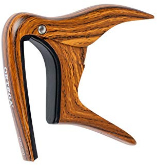 Ortega Guitars Kapodaster Gewölbt - Aluminium-Legierung Dunkelbraun | Musikinstrument Zubehör, für Gitarre, OCAPOCV-WND